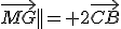 \vec{MG}||= 2\vec{CB}