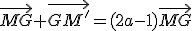 \vec{MG}+\vec{GM'}=(2a-1)\vec{MG}