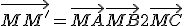 \vec{MM'} = \vec{MA} + \vec{MB} + 2\vec{MC}