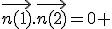 \vec{n(1)}.\vec{n(2)}=0 