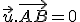 \vec{u}.\vec{AB}=0