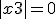 |x+ 3|= 0