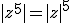 |z^5|=|z|^5