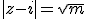 |z-i|=\sqrt{m}