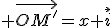  \vec{OM'}=x \vec{i}