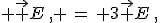  \vec {EB\,} \,=\, 3\vec {EM\,}