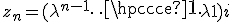  z_n=(\lambda^{n-1}+\cdots+\lambda +1)i