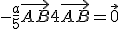 -\frac{a}{5} \vec{AB} + 4 \vec{AB} = \vec{0}
