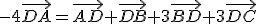-4\vec{DA}=\vec{AD}+\vec{DB}+3\vec{BD}+3\vec{DC}