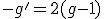-g'=2(g-1)