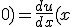 u(x;0) = \frac{du}{dx}(x;0) = 0