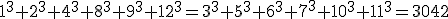 1^3+2^3+4^3+8^3+9^3+12^3=3^3+5^3+6^3+7^3+10^3+11^3=3042