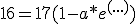 16=17(1-a*e^{(...)})