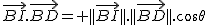 2$\vec{BI}.\vec{BD}= ||\vec{BI}||.||\vec{BD}||.\cos\theta