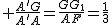 2$ \frac{A'G}{A'A}=\frac{GG_1}{AF}=\frac{1}{3}