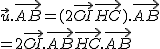 2$ \vec{u}.\vec{AB}=(2\vec{OI}+\vec{HC}).\vec{AB} \\  =2\vec{OI}.\vec{AB}+\vec{HC}.\vec{AB}