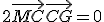 2\vec{MC}\vec{CG}=0