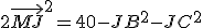 2\vec{MJ}^2 = 40-JB^2-JC^2
