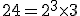 24=2^3\times3