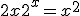 2x+2^x=x^2 \\  