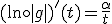 3$(\ln\circ |g|)'(t) = \frac{\alpha}{t}