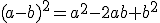 3$(a-b)^2=a^2-2ab+b^2