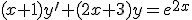 3$(x+1)y^{\prime}+(2x+3)y=e^{2x}