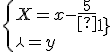 3$\{{X=x-\frac{5}{2}\\Y=y-1}