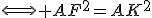 3$\Longleftrightarrow AF^2=AK^2