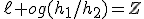 3$\ell og(h_1/h_2)=Z