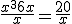 3$\frac{x^3 +6x }{x} = \frac{20}{x}