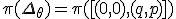 3$\p(\Delta_{\theta})%20=%20\p([(0,0),(q,p)])