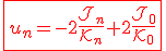 3$\red\fbox{u_n=-2\frac{\cal{J}_{n}}{\cal{K}_{n}}+2\frac{\cal{J}_{0}}{\cal{K}_{0}}