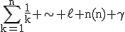 3$\rm\Bigsum_{k=1}^n\fr1k \sim \ell n(n)+\gamma