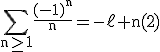 3$\rm\Bigsum_{n\ge1}\fr{(-1)^n}{n}=-\ell n(2)