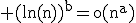3$\rm (ln(n))^b=o(n^a)
