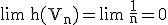 3$\rm \lim  h(V_{n})=\lim  \frac{1}{n}=0