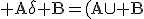 3$\rm A\delta B=(A\cup B)-(A\cap B)