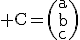 3$\rm C=\(a\\b\\c\)