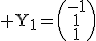 3$\rm Y_1=\(\array{-1\\1\\1\)