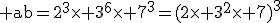 3$\rm ab=2^{3}\times 3^{6}\times 7^{3}=(2\times 3^{2}\times 7)^{3}