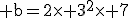 3$\rm b=2\times 3^{2}\times 7