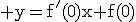 3$\rm y=f'(0)x+f(0)
