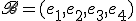 3$\scr{B}=(e_1,e_2,e_3,e_4)