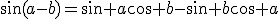 3$\sin(a-b)=\sin a\cos b-\sin b\cos a