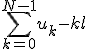 3$\sum_{k=0}^{N-1}u_k-kl