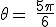 3$\textrm\theta = \frac{5\pi}{6}