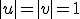3$|u|=|v|=1