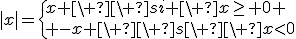 3$|x|=\{x \ \ si \ x\ge 0 \\ -x \ \ si \ x<0