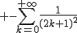 3$ -\sum_{k=0}^{+\infty}\frac{1}{(2k+1)^2}